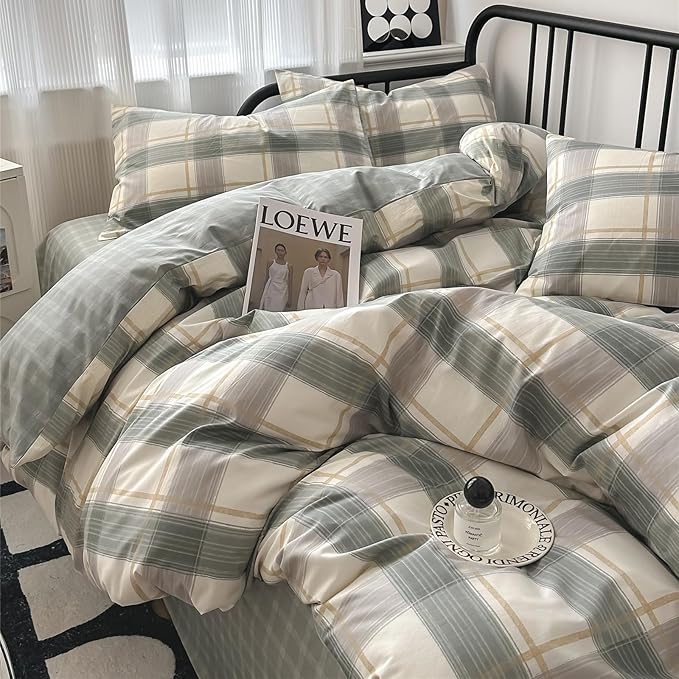 mixinni Full Size Buffalo Plaid Duvet Cover Set - Image 7