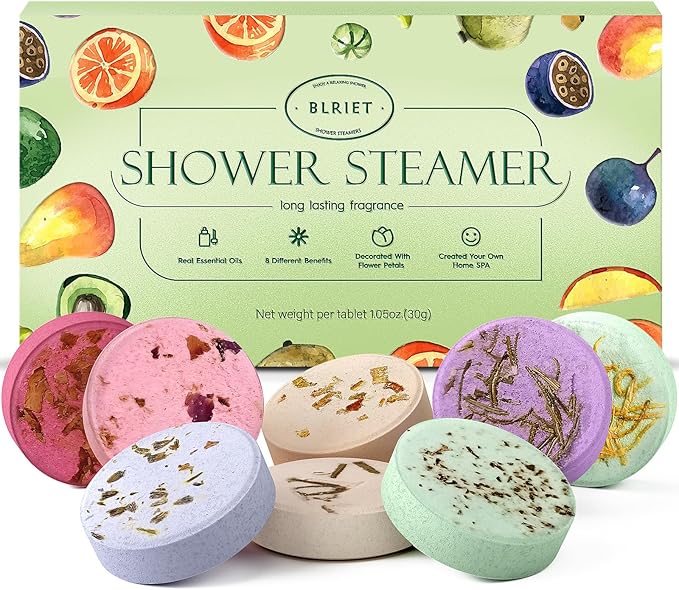 Shower Steamers Aromatherapy Mothers Day Gifts 8 Pack Shower Bombs Fruit Scents by BlrietEnjoytheShower