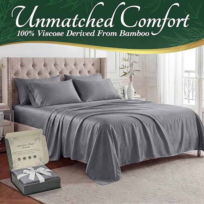 DECOLURE 100% Viscose Derived from Bamboo Sheets Full Size - Image 2
