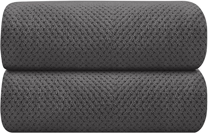 HOMEXCEL Grey Bath Towels 2 Pack, Microfiber Bathroom Towel, Super Soft Highly by HOMEXCEL