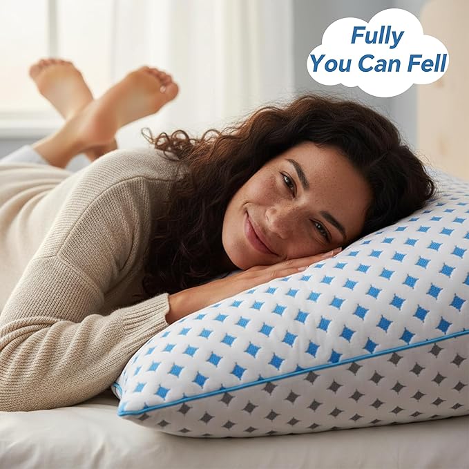 Memory Foam Pillows 2 Pack – Adjustable Loft Cooling Pillows King Size Set of 2 - Image 9