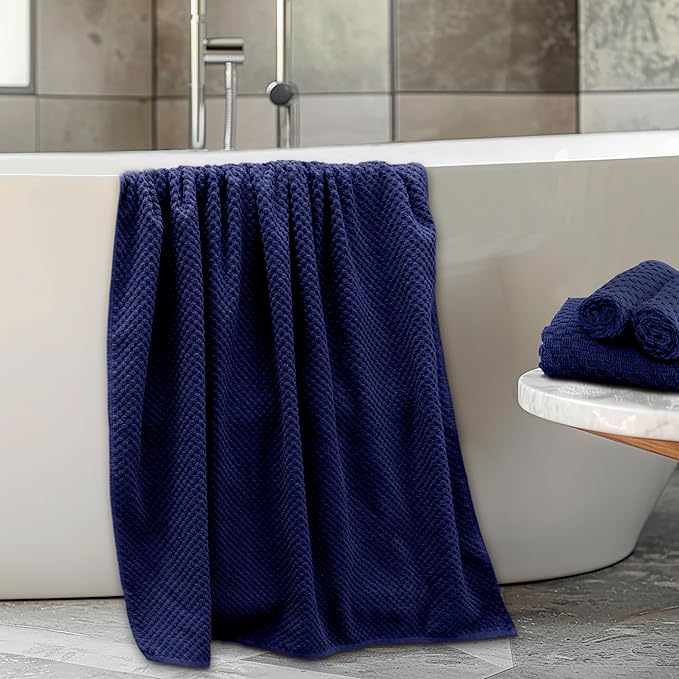 COTTON CRAFT Waffle 6 Piece Towel Set - Image 4