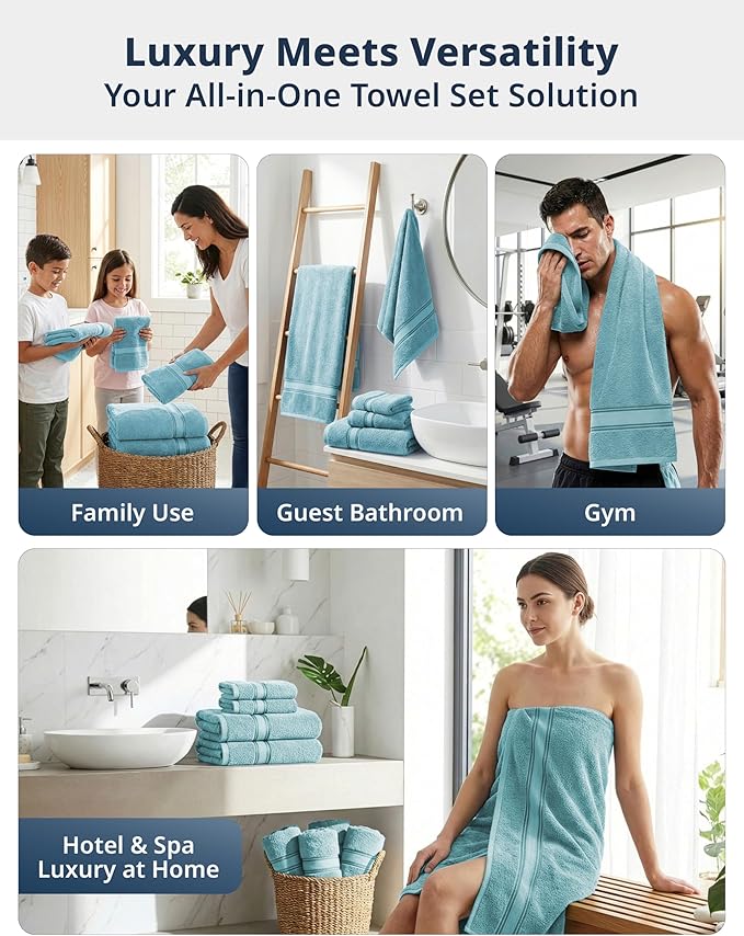 LANE LINEN Luxury Bath Towel Set - Image 5