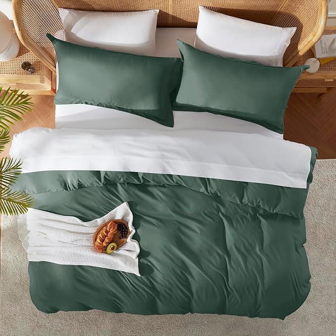 Nestl Forest Green Duvet Cover King Size - Image 5