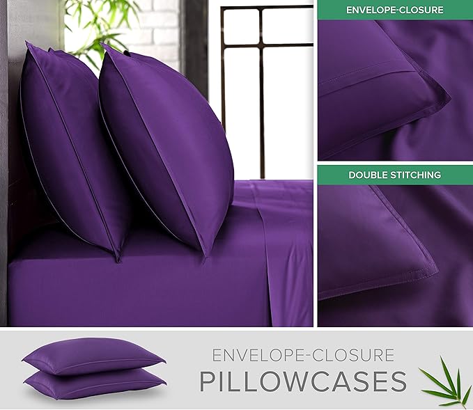 Pure Bamboo King Sheets, Genuine 100% Organic Viscose Derived from Bamboo Bed - Image 3