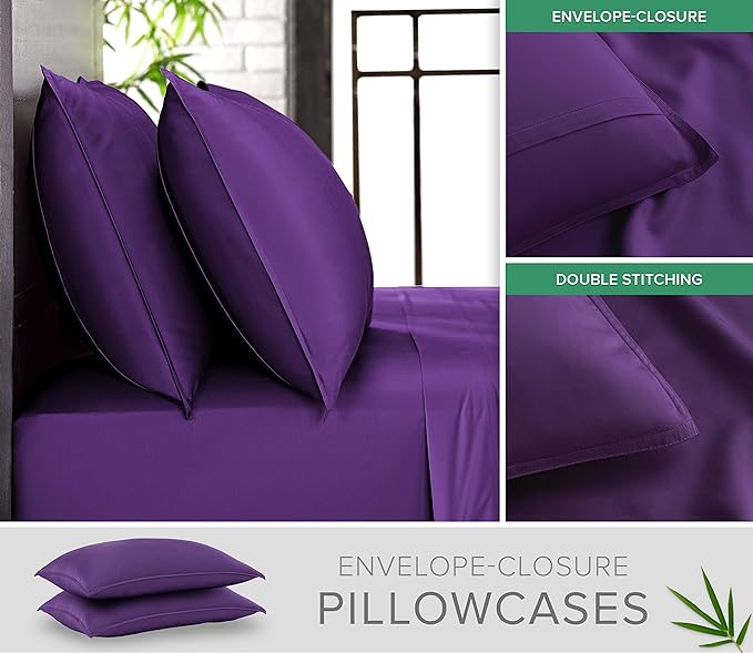 Pure Bamboo California King Sheets, Genuine 100% Organic Viscose Derived from - Image 3