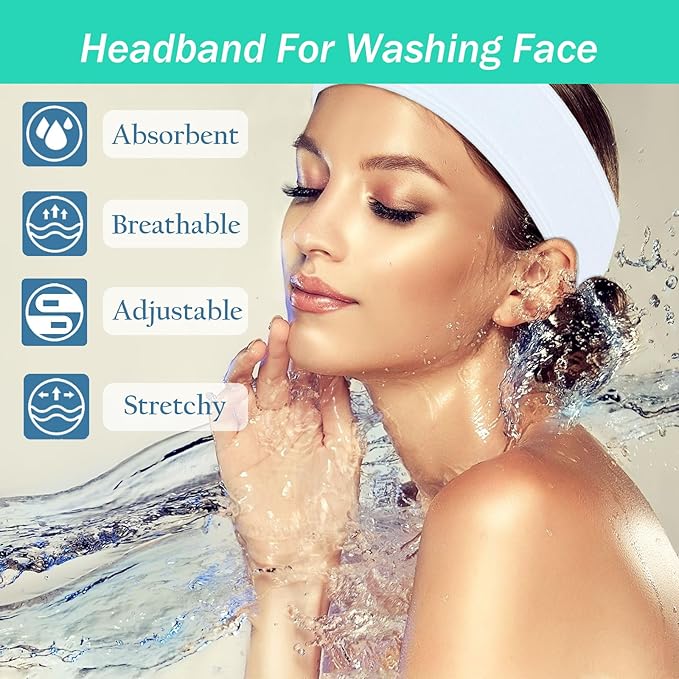 3 Pack Facial Spa Headband for Women - Image 2