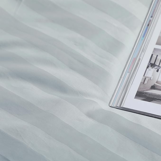 Flat Sheet Only Twin Size, 400 TC 100% Egyptian Cotton Flat Sheet Striped - Image 6
