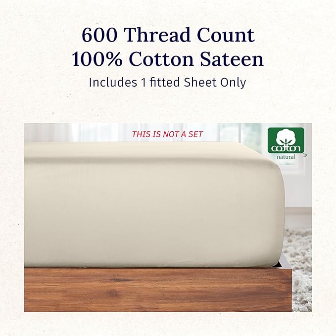 California Design Den Luxurious King Size Fitted Sheet Only - Image 4