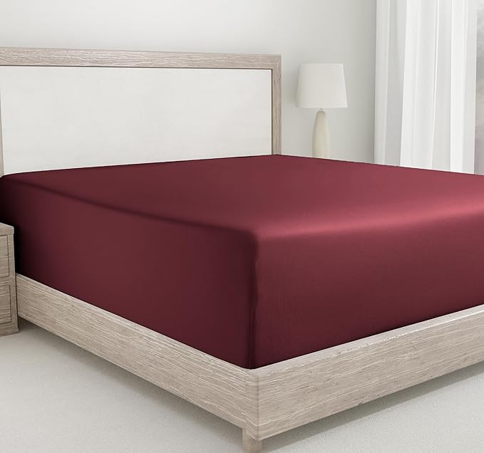 California Design Den Queen Fitted Sheet Only Cotton, Deep Pocket Soft 400 by CaliforniaDesignDen
