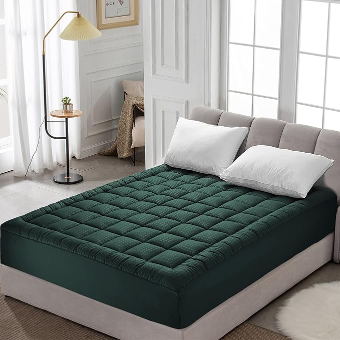 HYLEORY Queen Mattress Pad Quilted Fitted Mattress Protector Cooling Pillow Top - Image 7