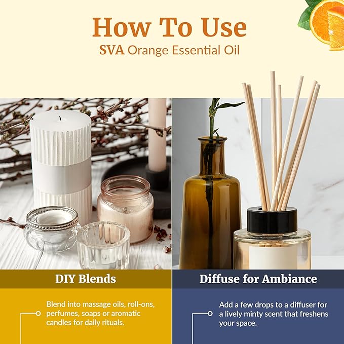 SVA Orange Essential Oil – 4 Fl Oz – 100% Natural Orange Oil - Image 6