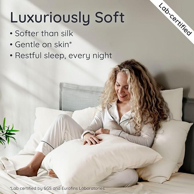 Bambaw 100% Viscose Derived from Bamboo Pillowcases King Size – Set of 2 King - Image 4