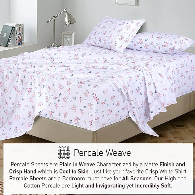 RUVANTI 100% Cotton Sheets – California King Percale Bedding, Cooling & - Image 6