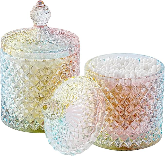 Qtip Holder Glass Apothecary Jars by rejomiik