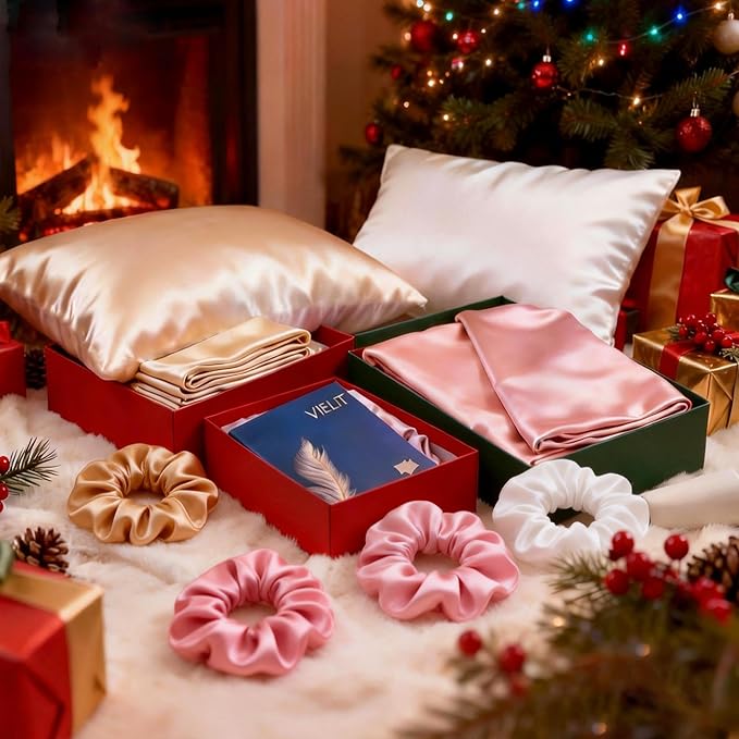 King Satin Pillowcase for Hair 2pc, Similar to Silk Pillow Cases, for Women Men - Image 8