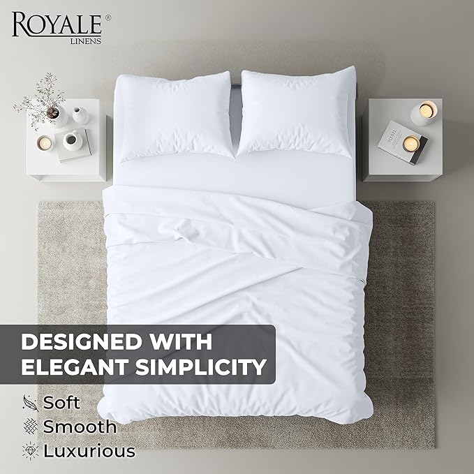 Royale Linens 100% Organic Cotton King 2 Pack Flat Sheet Only - Image 5