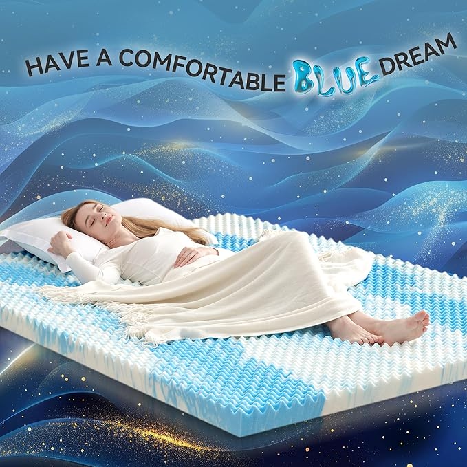 SINWEEK 2 Inch Egg Crate Memory Foam Mattress Topper Full Size, Soft Mattress - Image 8