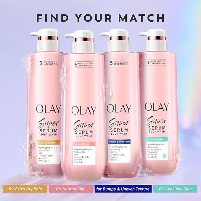 Olay Super Serum Body Wash for Sensitive Skin, 24hr Long Lasting Hydration - Image 9