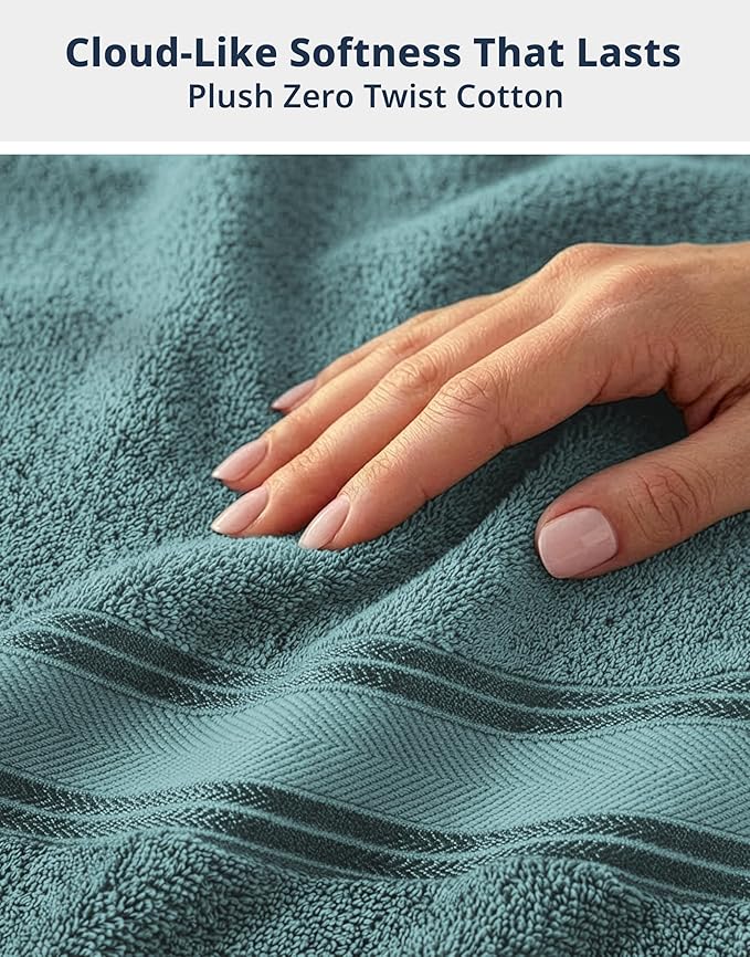 Lane Linen 100% Cotton Bath Towels 4 Pack - Image 5