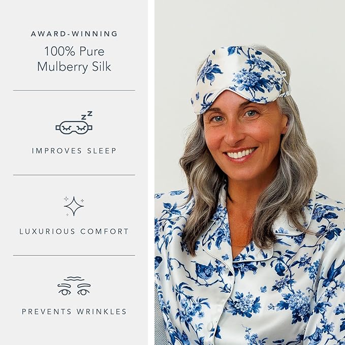 Fishers Finery 25 Momme Pure Mulberry Silk Sleep Eye Mask - Image 5