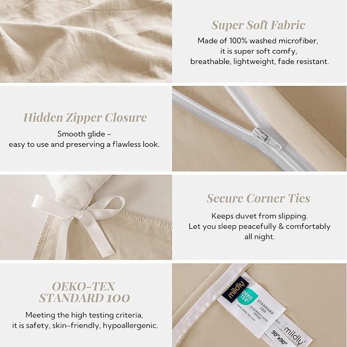 MILDLY Super Soft Duvet Cover 2pcs - Image 5