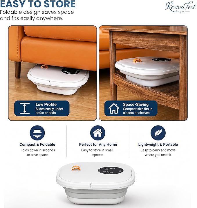 Collapsible Foot Spa Electric Rotary Massage, Heated Foot Bath - Image 8