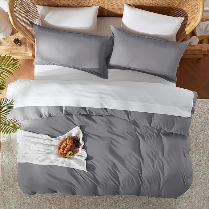 Nestl Grey Duvet Cover Full Size - Image 5