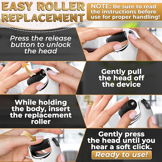 Electric Foot File Callus Remover – 3-Speed Foot Scrubber Electric, Dry Skin - Image 4