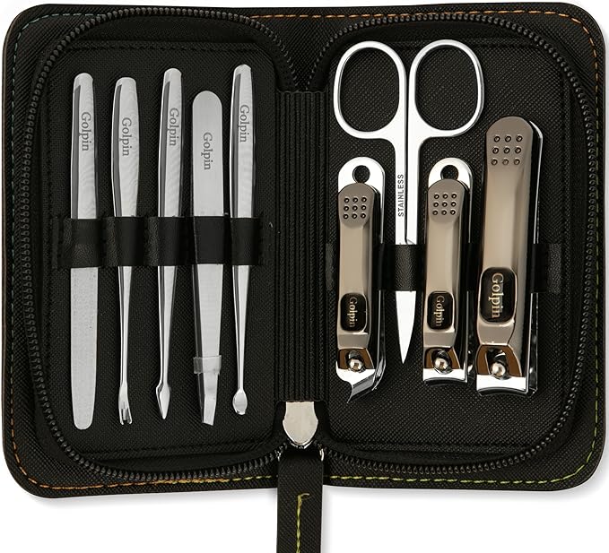 9 Pcs Manicure Set for Men & Women – Stainless Steel Manicure & Pedicure Kit - Image 2