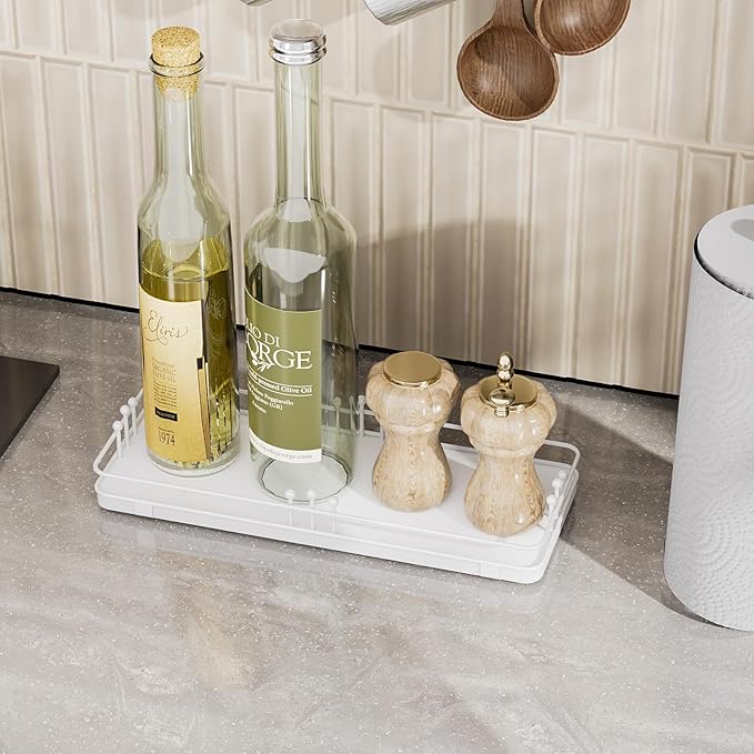 Bathroom Vanity Tray for Countertop Toiletries Perfume Makeup Soap Dispenser - Image 5