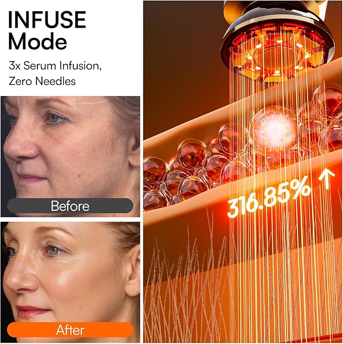 INIA 3-in-1 Red Light Therapy for Face and Neck Beauty Device for Puffiness & - Image 7