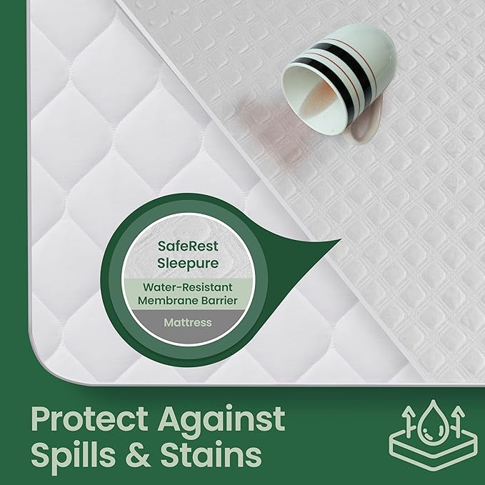 SafeRest Waterproof Queen Size Mattress Protector - Image 2