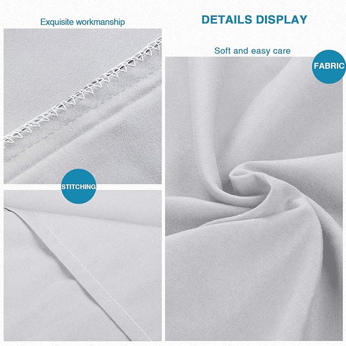 FLXXIE Pillow Cases Queen, Soft Microfiber Pillow Covers - Image 2