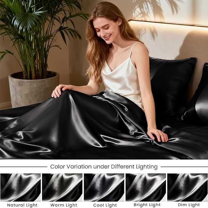 Love's cabin Twin Satin Sheets Sets - Image 7