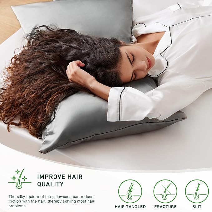 Love's cabin Satin Pillowcase Set of 2 Standard Size 20x26, Cooling Pillow - Image 4