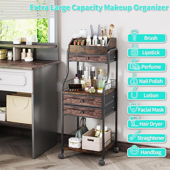 HapiRm Floor Makeup Organizer Storage - Image 5