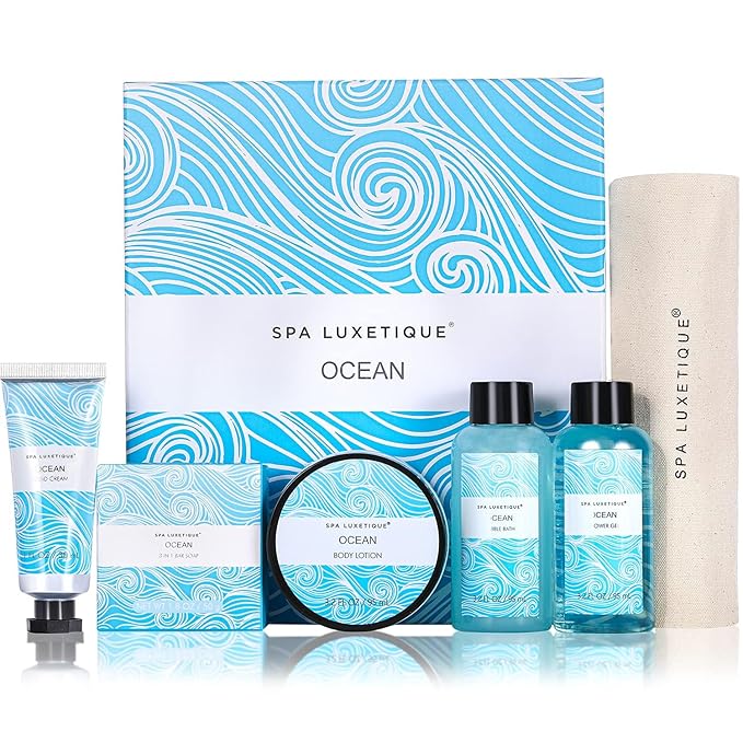 Spa Luxetique Spa Gift Set for Women, Ocean Spa Set Includes Body Lotion by spaluxetique