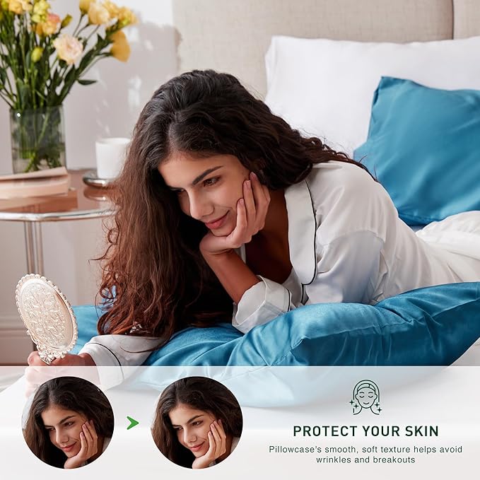 Love's cabin Satin Pillowcase Set of 2 Standard Size 20x26, Cooling Pillow - Image 2