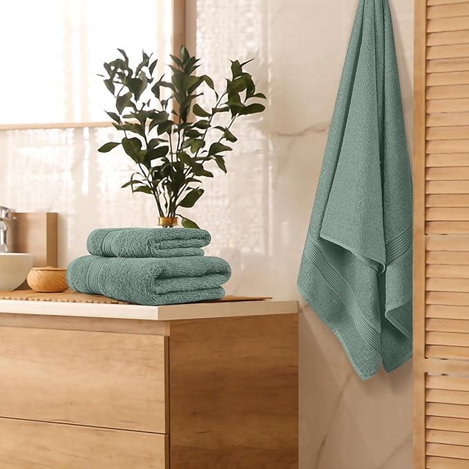 Belizzi Home Ultra Soft 3 Pack Cotton Towel Set, Contains a Bath Towel 28x55 - Image 2