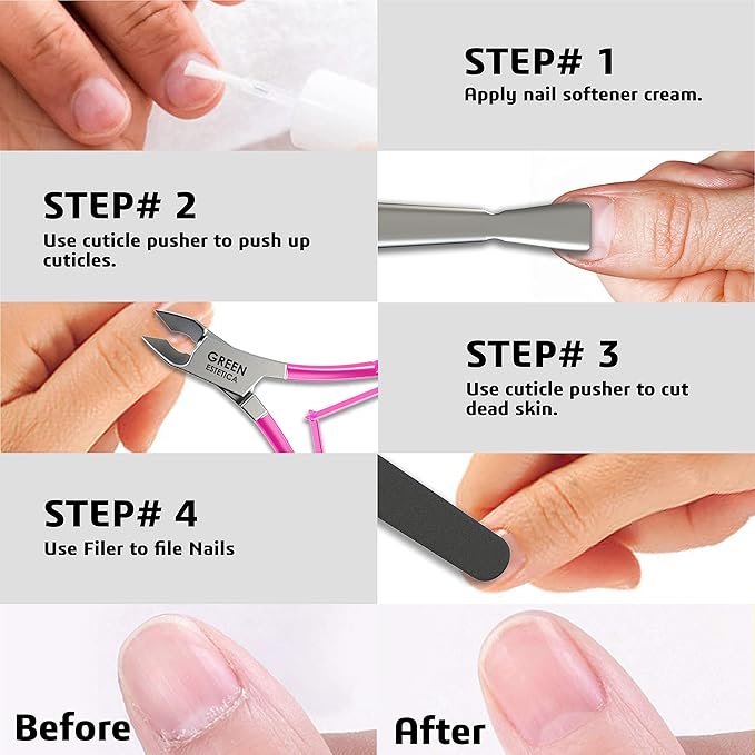 Professional Cuticle Trimmer Nail Cuticle Cutter Stainless Steel Cuticle Nippers - Image 3
