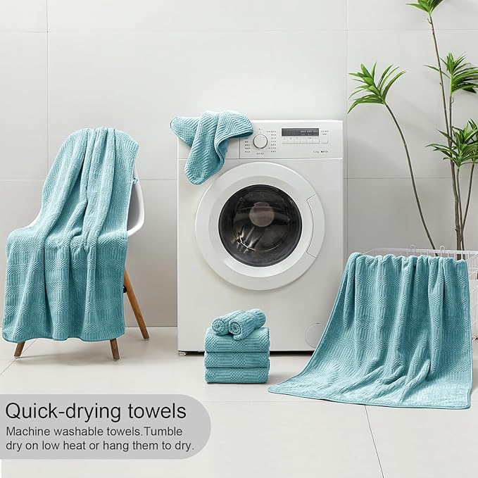 Ycosy 4 Pack Extra Large Microfiber Bath Towels Set, 35x70 inches, Less Lint - Image 8