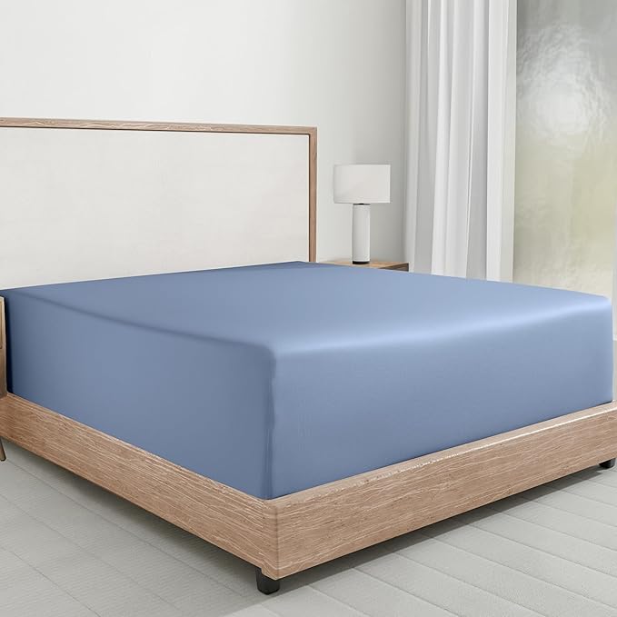 California Design Den Soft 100% Cotton Fitted Sheet Only, King Size Fitted by CaliforniaDesignDen