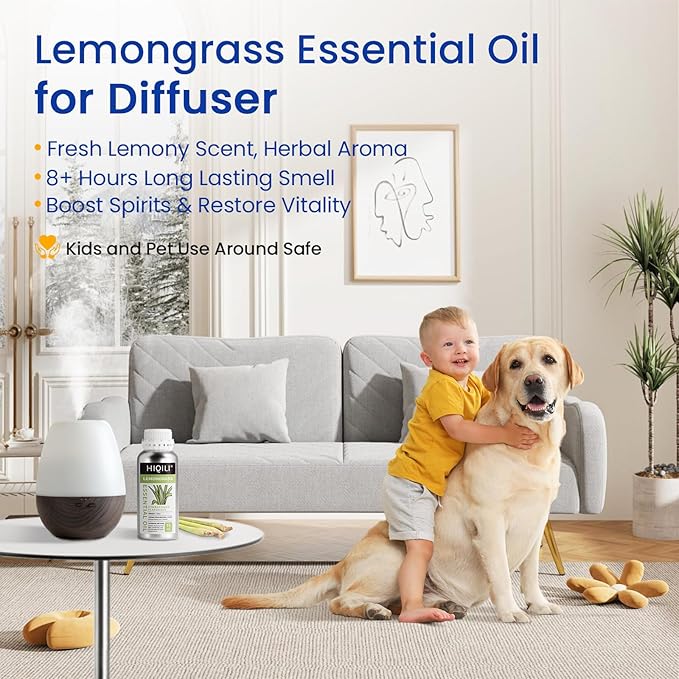 HIQILI 16 Fl Oz Lemongrass Essential Oil, 100% Pure Natural Undiluted - Image 2