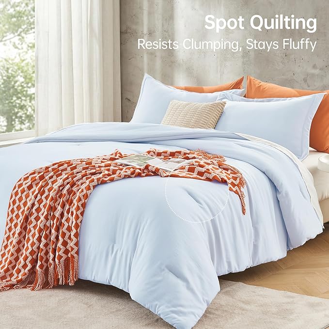 MUXHOMO Queen Comforter Set, All Season Ultra Soft Down Alternative Bedding - Image 5