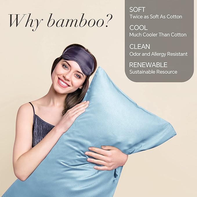 BEDELITE Pillow Cases Queen Size Set of 2, Rayon Derived from Bamboo, Cooling - Image 2