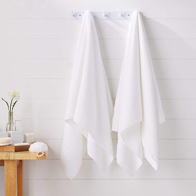 Amazon Basics 6-Pack Bath Towels, 100% Ring Spun Cotton, 600 GSM, Lightweight - Image 3