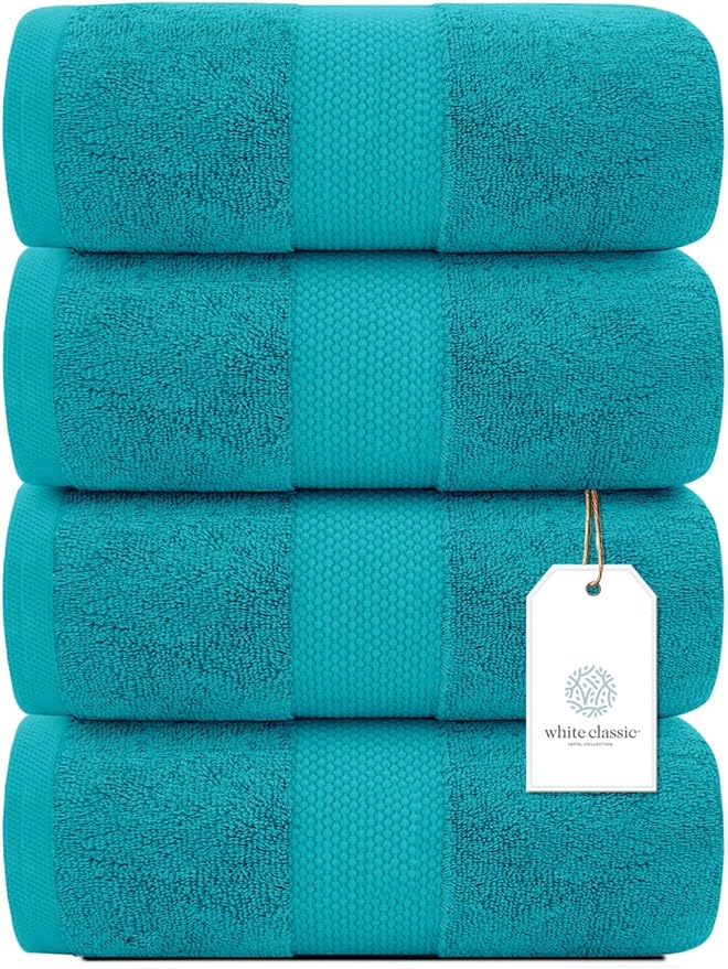 White Classic Luxury Bath Towels Large by WhiteClassic