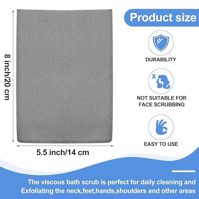 Tatuo 12 Pieces Korean Exfoliating Mitt Glove Italy Towel Body Skin Scrubber - Image 2