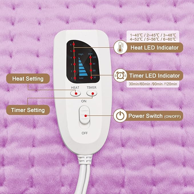 Deepsoon Heating Pad, Electric Heating Pads - Image 5